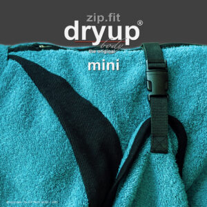 dryup body zip.fit Mini Petrol – Hundebademantel