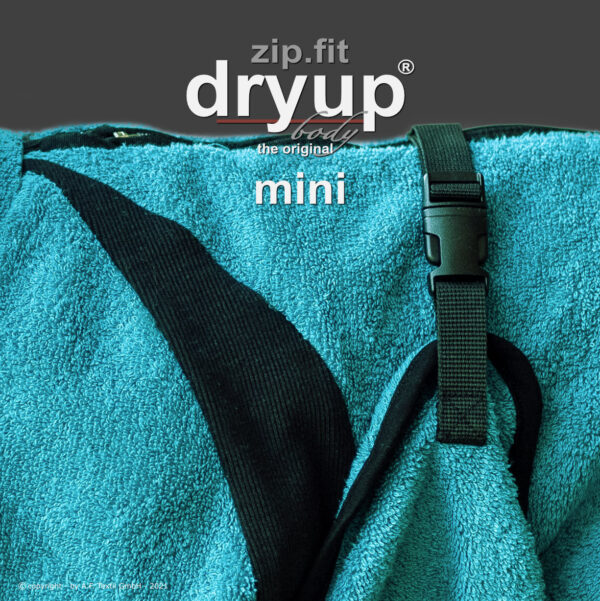dryup body zip.fit Mini Petrol - Hundebademantel